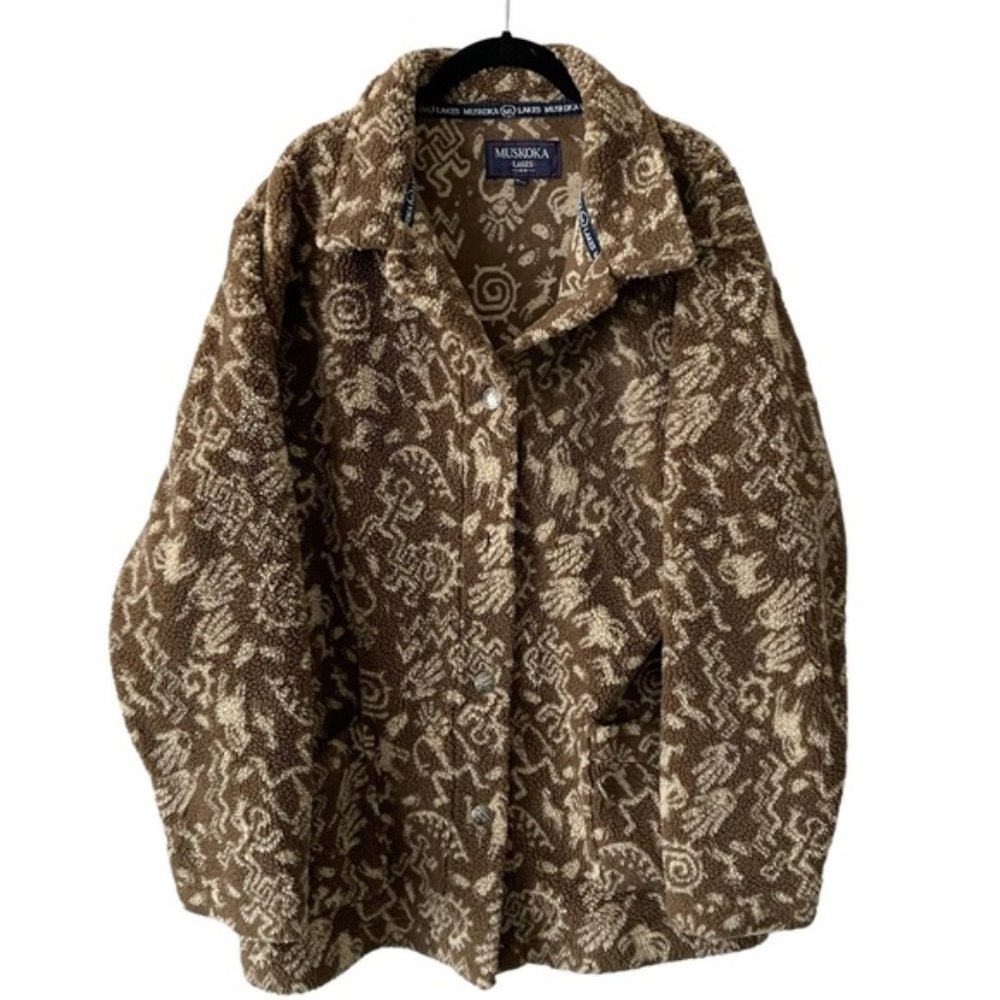 Vintage Muskoka Brown Teddy Jacket XL